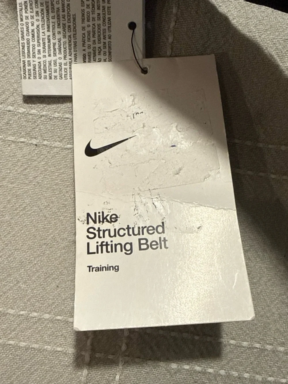 Nike Structured Lifting Belt size L